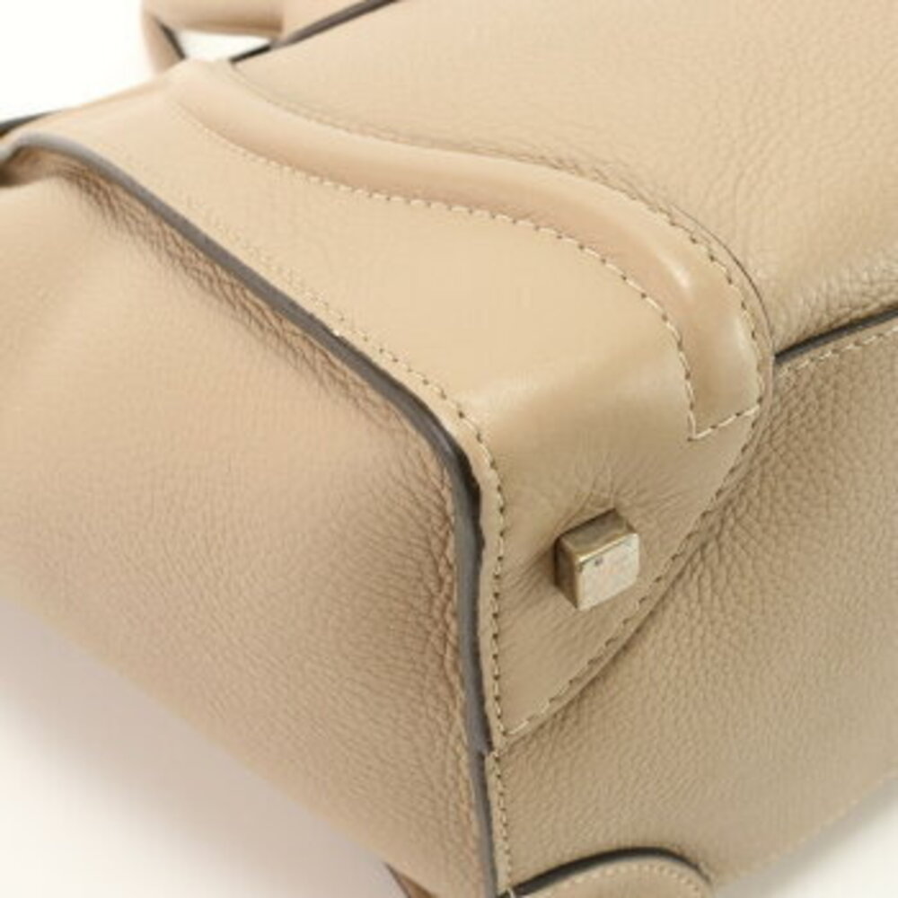 Celine Beige Luggage Handbag Leather Tote Shopper Tan - Picture 10 of 14